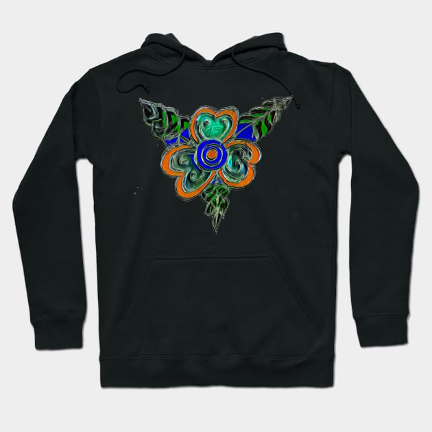 Tri Heart Leaf Hoodie by TriForceDesign